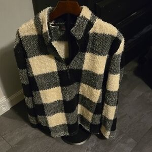 Cozy Checkered Fleece Pullover